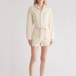 NWT AG Adriano Goldschmied Ryleigh Long Sleeve Belted Romper M